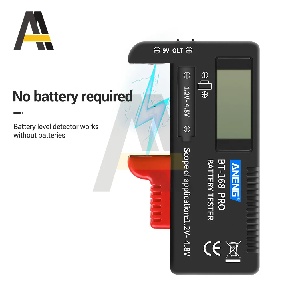 BT168 Pro Digital Battery Capacity Tester LCD BT-168 Pro Checker for 1.2V-4.8V AA AAA 2*AAAAA Cell C D Batteries BT-168 18650