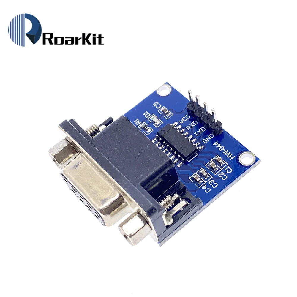 MAX3232 RS232 do TTL moduł konwerter portów szeregowego żeńskie złącze DB9 MAX232 migająca tablica do Arduino