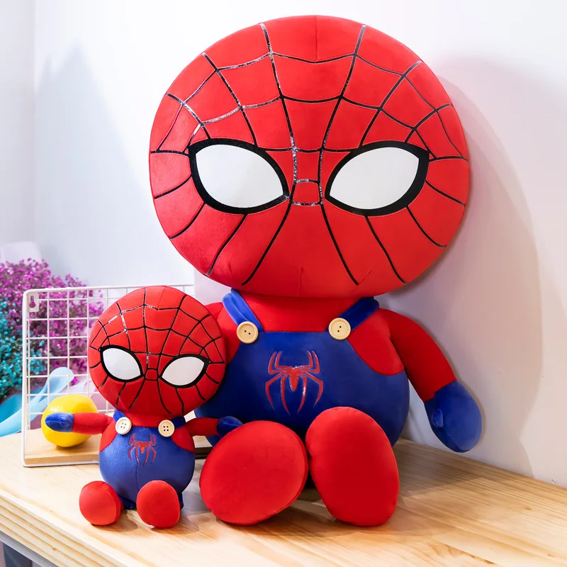 Disney-muñeco de peluche de superhéroe de Los Vengadores, muñeco de peluche de Spiderman, cojín de almohada, decoración para niños, regalo para niños