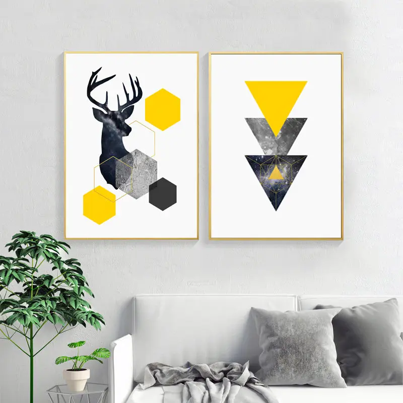 Geometry Poster Print Nordic Wall Art Canvas Painting Picture Decoration Modern Home Decor