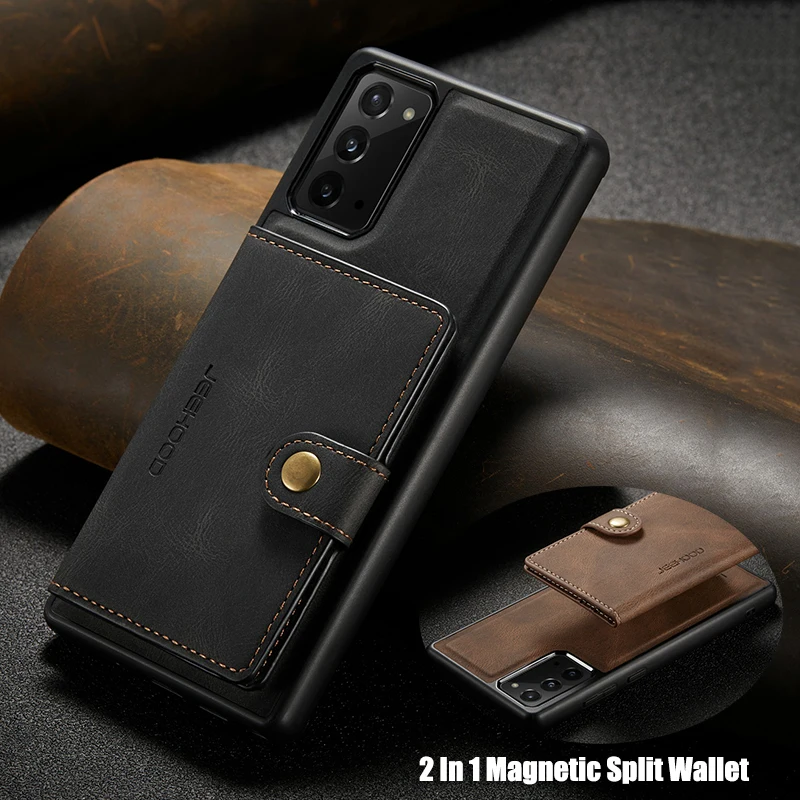 Luxury Magnetic Split Wallet Card Leather Case For Samsung Galaxy Note 8 9 10 Plus S20 20 S21 S22 S23 S24 Ultra A52 Back Cover