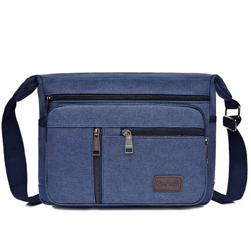 Bolso de hombro de lona para hombre, bandolera informal de viaje, de lujo, a la moda, de alta calidad