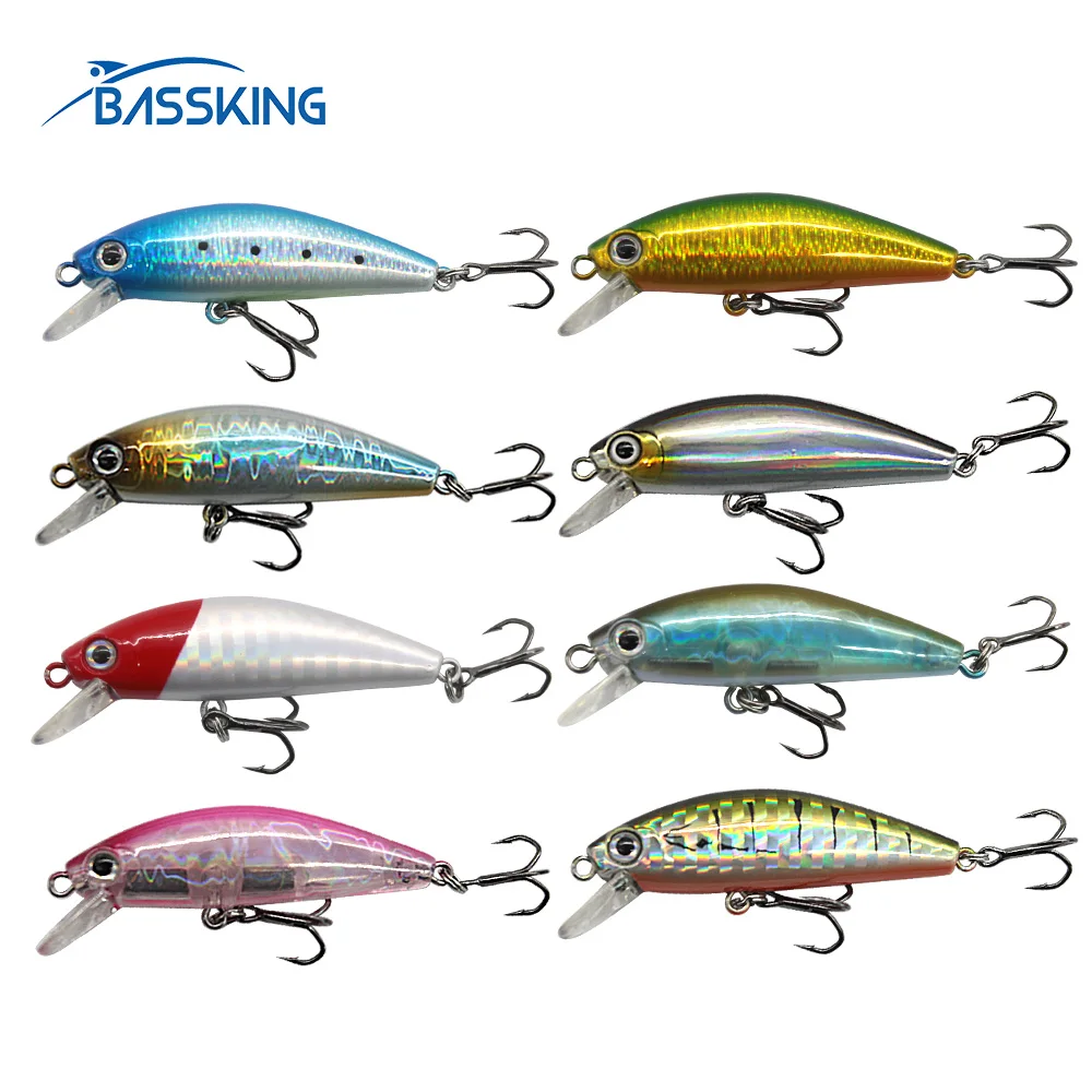 BASSKING 50mm/4g 53mm/6g Sinking Minnow Bait Hard Fishing Lure Swimbait Iscas Artificiais Para Pesca Fishing Wobblers Peche Lure