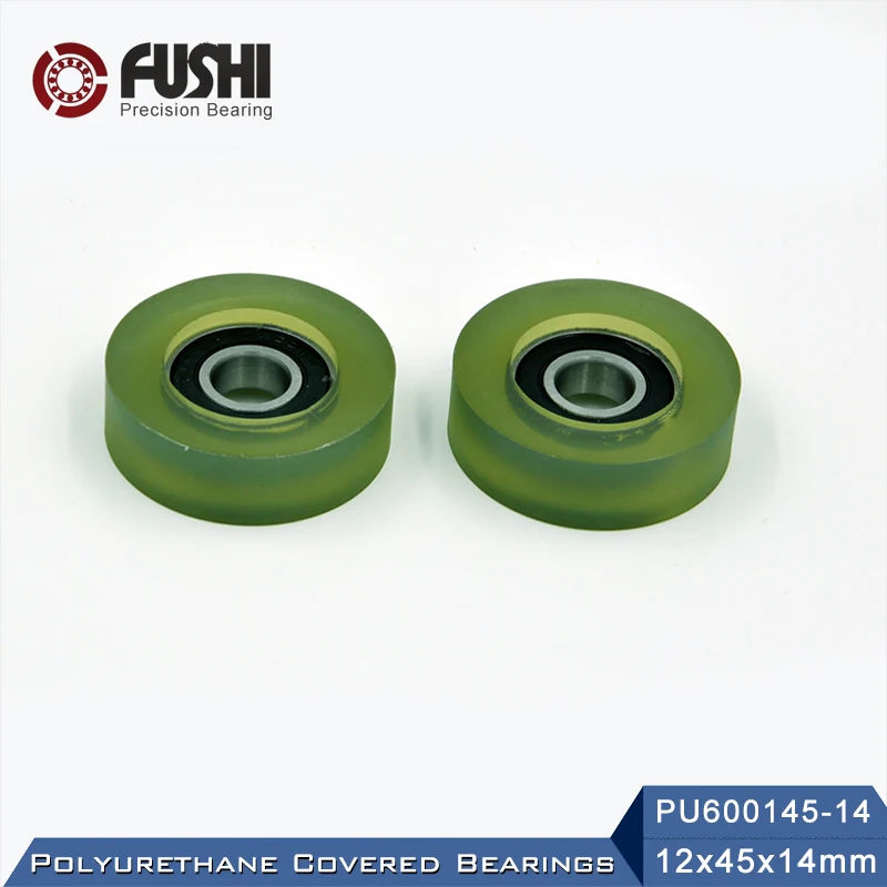 PU 6001 Polyurethane Covered Bearing 12*45*14 mm ( 2 PCS ) Shaft 12mm PU600145-14 Urethane Cover PU6001 Bearings