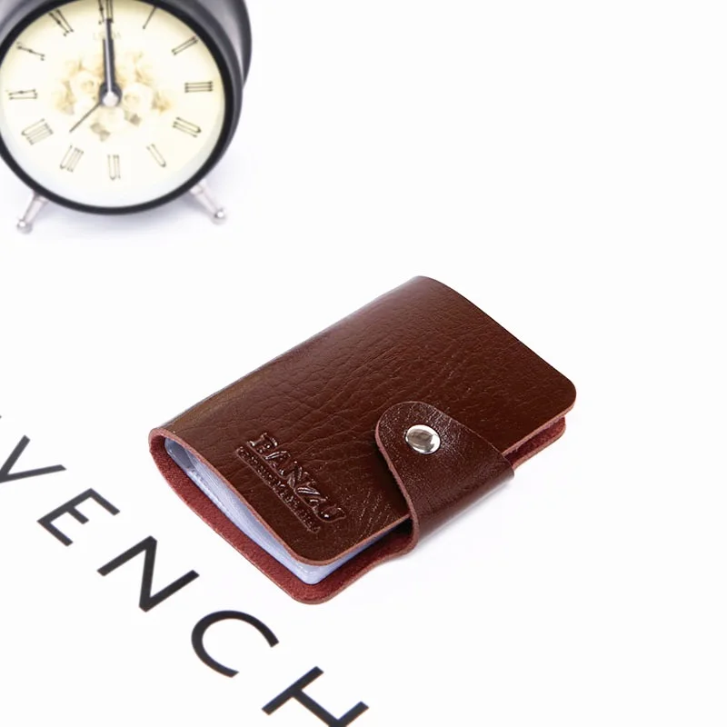 New Unisex PU Leather Credit Card Holder / Case Card Holder Wallet Business Card Package Thicken 10 Bits ID Credit Card Pack.