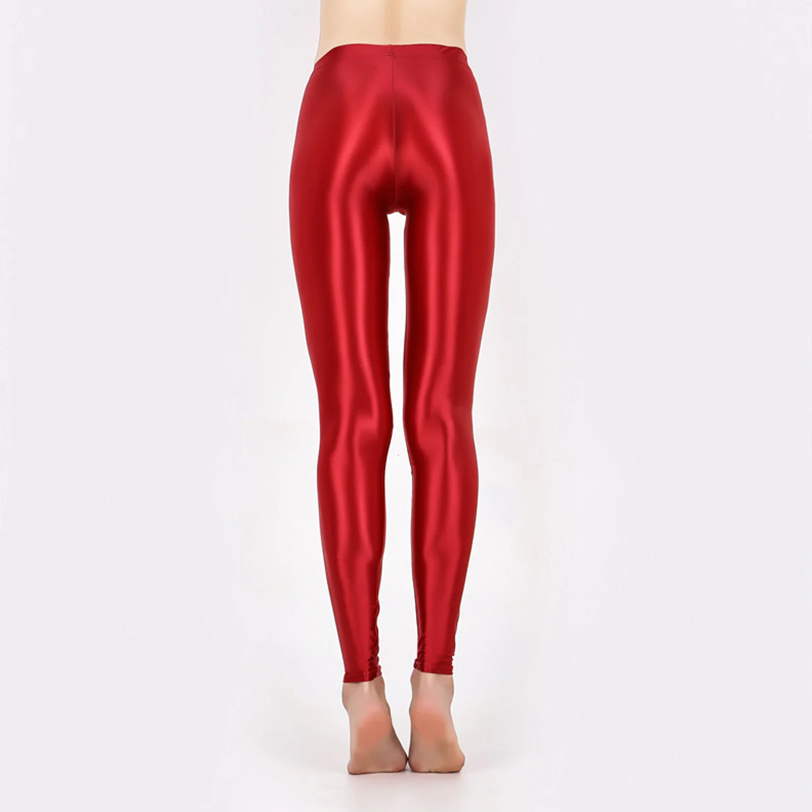 Vrouwen Glanzend Metallic Actieve Prestaties Clubwear Panty Yoga Broek Dans Running Leggings