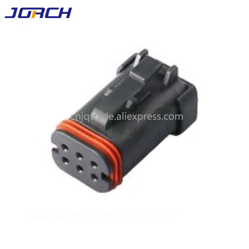 5 Sets6 pin female Black  waterproof receptacle Deutsch series DT series auto plug DT16-6S-KP01 with terminals