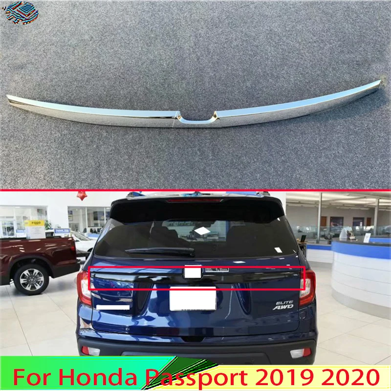 For Honda Passport 2019 2020 Car Accessories ABS Chrome Rear Boot Door Trunk Lid Cover Trim Tailgate Garnish