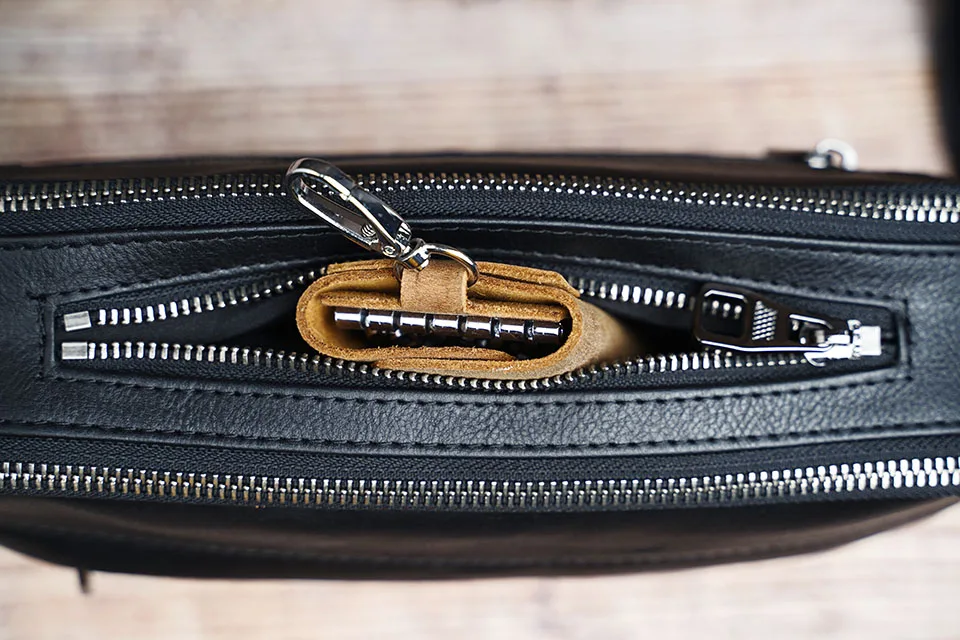 NUPUGOO Casual männer Schulter Tasche Aus Echtem Leder Klassische Umhängetasche Einfache Crossbody Hohe Qualität Leder Für 9,7 Zoll iPad – Detail 15