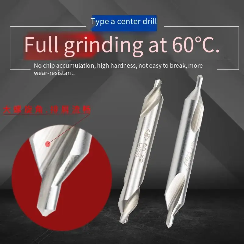 HOT 1/5/10pcs 1set HSS Center Drill Bit Combined Center Drills 60 Degree Countersinks Angle Bit Metal Drill Bit HSS-TIN