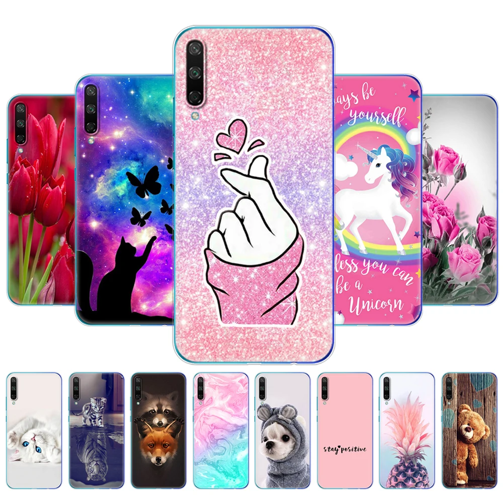 For Honor Play 3 Case 6.39 inch Painted Silicon Soft TPU Back Phone Cover For Huawei Honor Play 3 Case etui bumper ASK-AL00x Bag