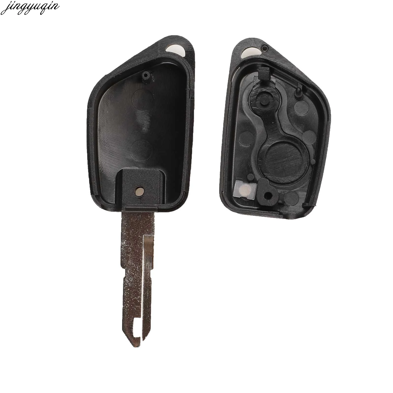 Jingyuqin Remote Car Key Case Shell For Citroen Elysee Saxo Xsara Picasso Berlingo C2 C3 Peugeot 106 206 306 205 405 2B Fob