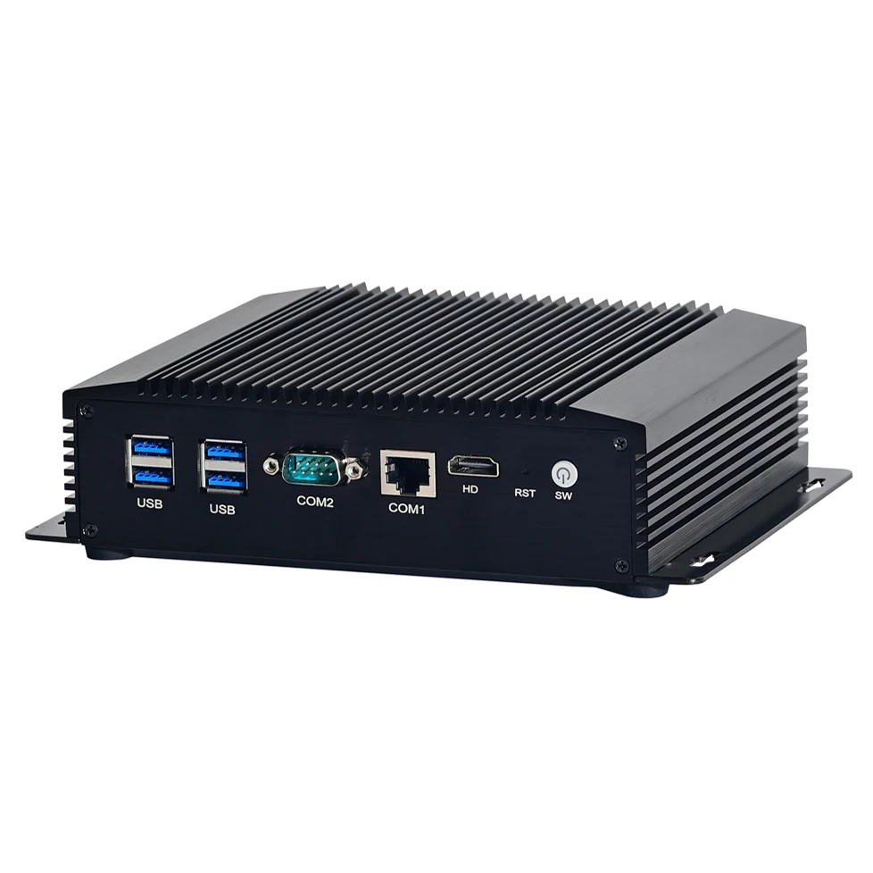 Intel 10a geração celeron 5205u mini pc sem ventilador com 6 * lan 2.5g 2 * com rj45 rs232 hdmi firewall roteador pfsense pequeno computador