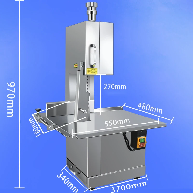 Commercial bone sawing machine 1500W desktop meat sawing machine cutting fish trotters steak bone frozen lamb cutting