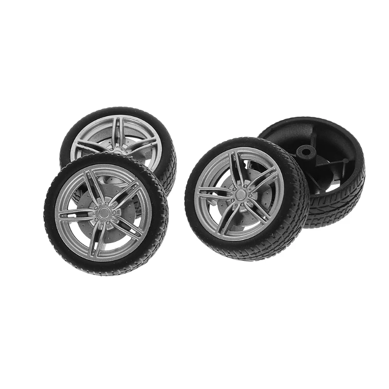 900C 4pcs Simulation Rubber Wheel Tire Wheel Toy Model DIY RC Spare Parts