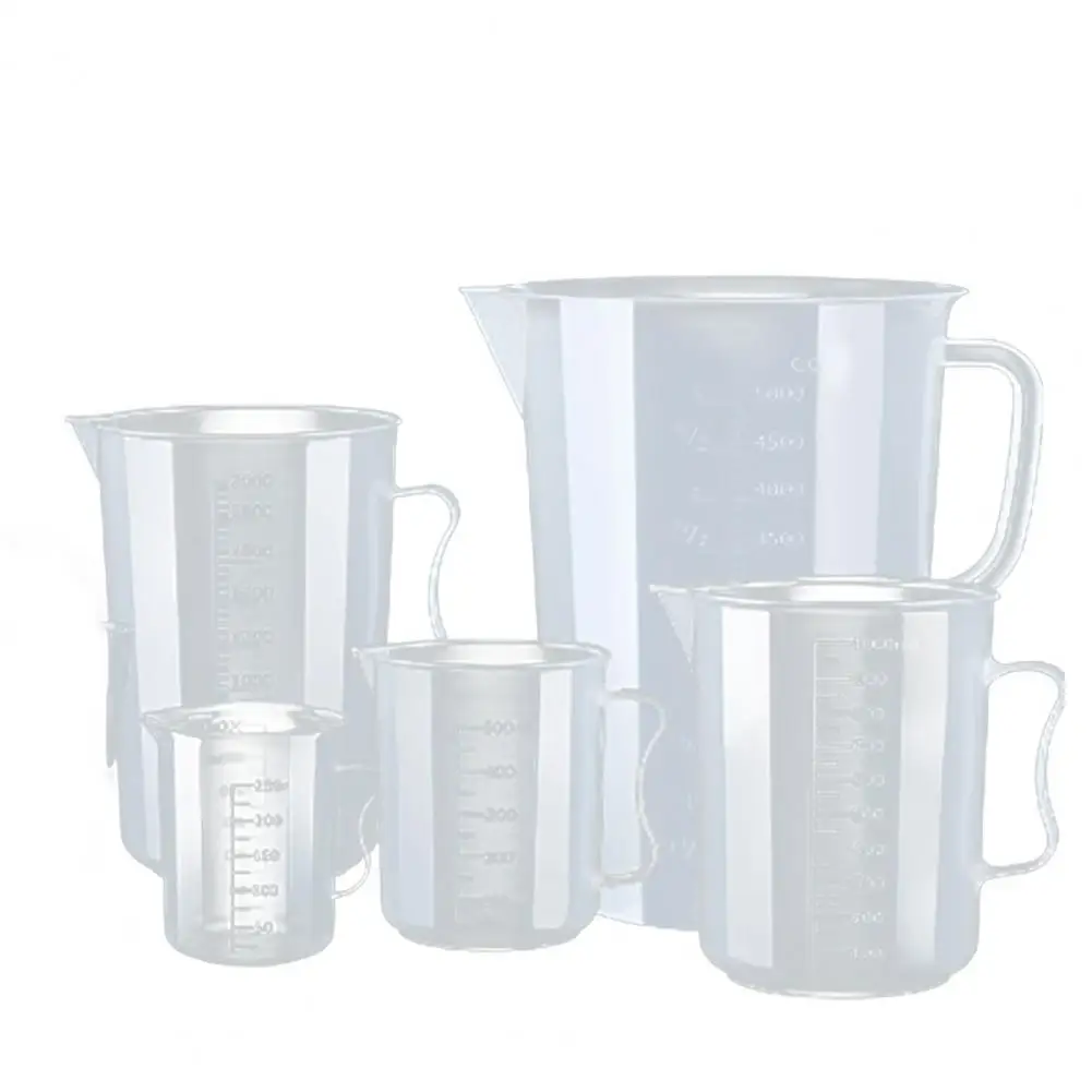 1Pcs 50-2000ml Plastic Graduated Measuring Cup Liquid Container Epoxy Resin Silicone Making Tool Transparent Mixing Cup