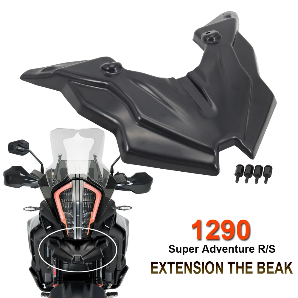 

NEW Motorcycle Front Wheel Mudguard Beak Nose Cone Extension Cover Extender Cowl FOR 1290 Super Adventure R/S Adv 2017-2021