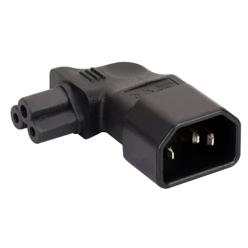 IEC 320 90 Degree Adapter IEC 320 C14 to C5 Adapter Converter C5 to C14 AC Power Plug Socket 3 Pin IEC320 C14 Connector