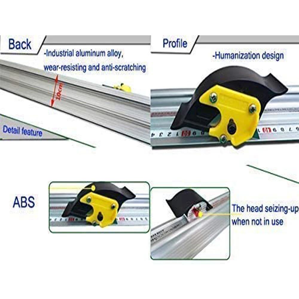 New Kt Board Pvc Board Manual Cutting Ruler Aluminum Alloy Anti-skid Positioning Cutting Ruler Cutting Track Woodworking  Tool