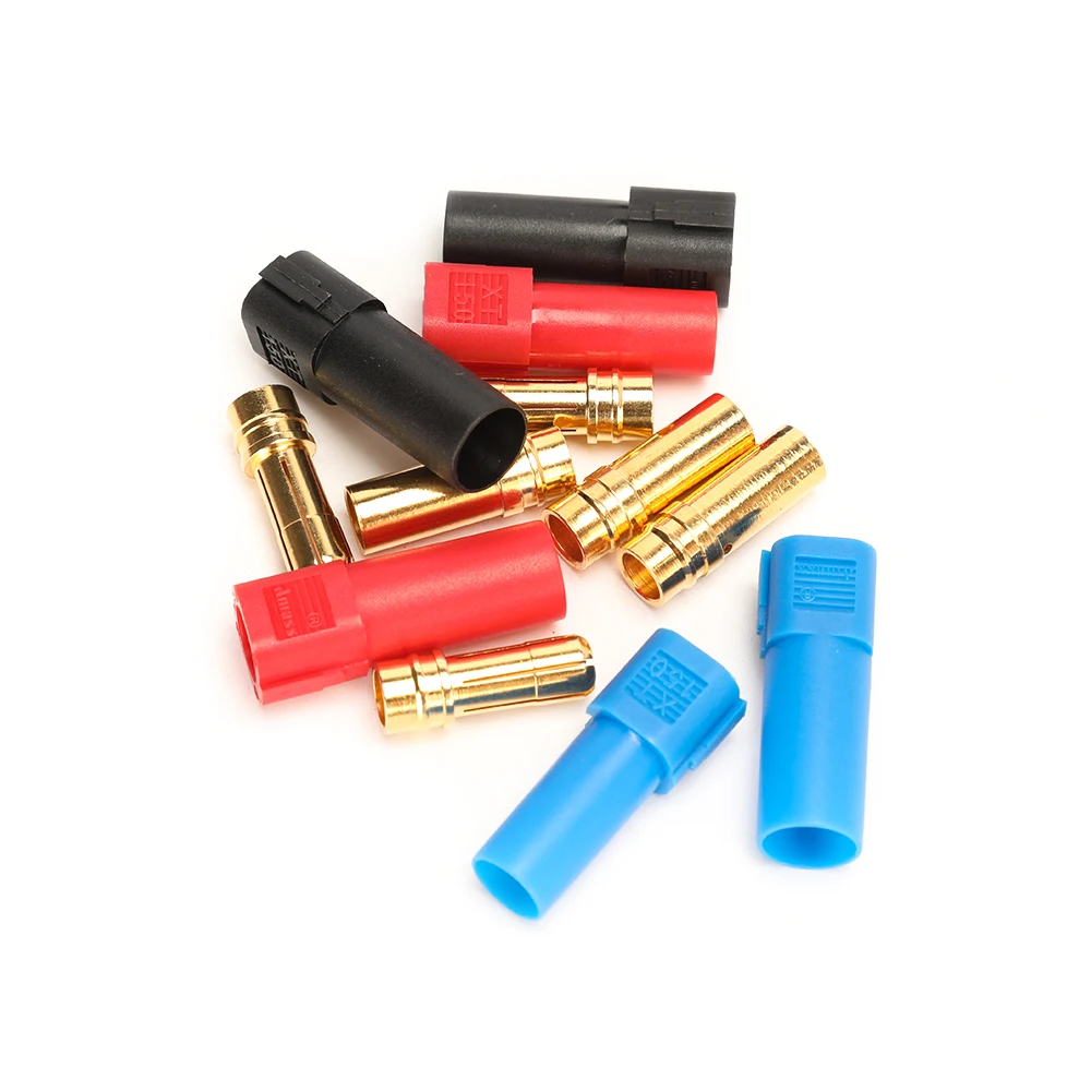 3 pares de adaptador de conector XT150 AMASS, enchufe chapado en oro macho/hembra de 6mm, amperios de alta calificación para batería LiPo modelo RC