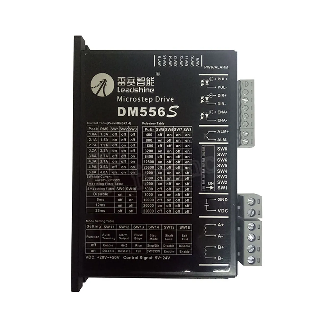 Driver motore passo-passo Leadshine 2 fasi DM542S DM556S tensione di alimentazione 20-50VDC corrente di uscita 1.0-5.0A sostituire il Driver Microstep