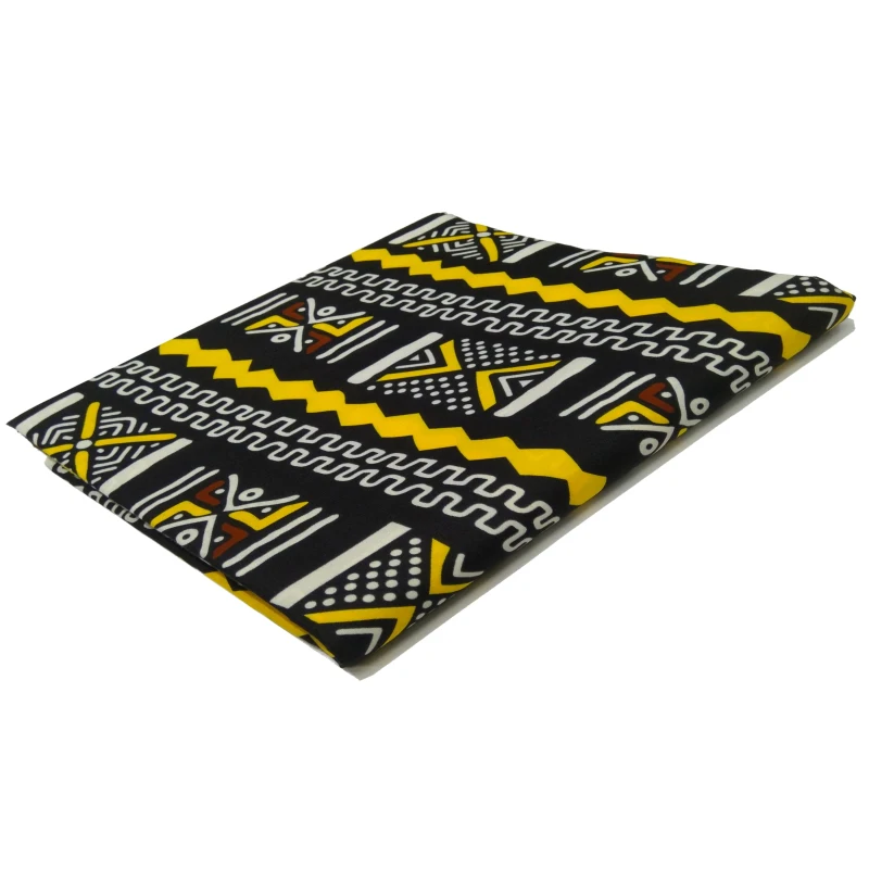 New African Nigeria Ankara Veritable Guarantee Real Wax Print Geometric patterns Fabric 6Yards\\set