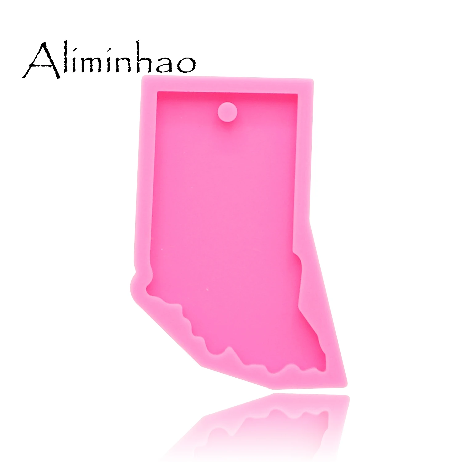 DY0209 Shiny Indiana state shape silicone molds DIY epoxy resin molds for jewelry Decorative Craft Keychain Mold wholesale