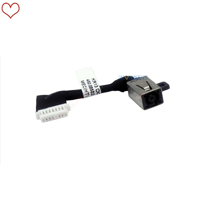 portatil dc power jack cabo para dell inspiron 7370 7373 7380 conector de carregamento porto soquete fio cabo novo 01