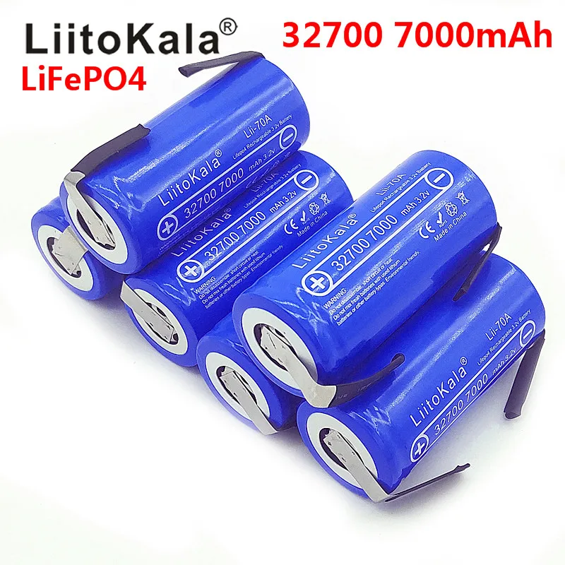 LiitoKala Lii-70A 32700 Lifepo4 3.2V 7000Mah 33A 55Aเชื่อมสำหรับไขควงแบตเตอรี่ไฟฟ้าPowered + นิกเกิลแผ่น