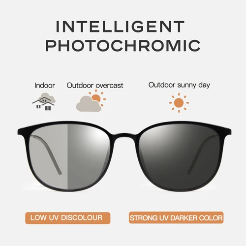 Imagen 2 del producto CAPONI-gafas de sol ovaladas para hombre, lentes fotocromáticas polarizadas, protección UV, superligeras, de tamaño pequeño, BS520 gafas de sol hombre lentes de sol gafas en tendencia marcas originales de lujo