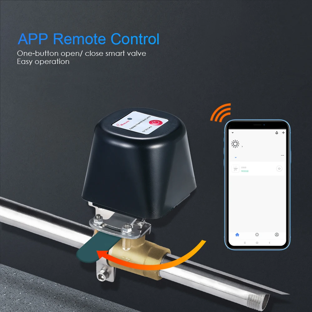Tuya ZigBee-válvula de Gas de Control inalámbrico inteligente, Automatización del hogar, Control de Gas, funciona con Alexa, asistente de Google