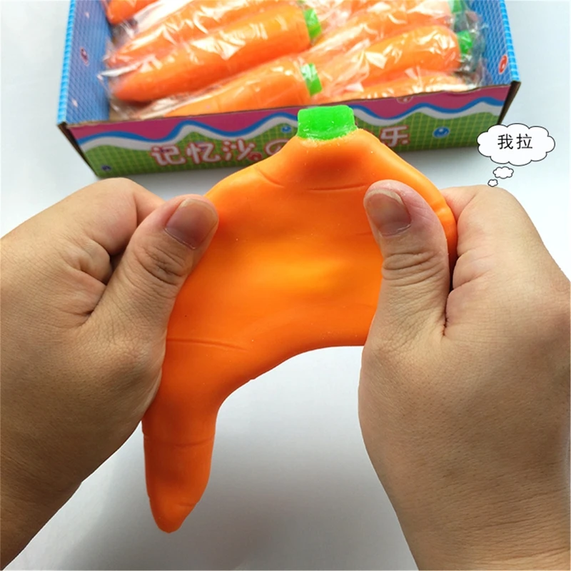 Shapeable Banana Carrot Vegetable Squeeze Toy Novelty Fidget Toys Stress Relief Not Squish Toy Kids New Palythings