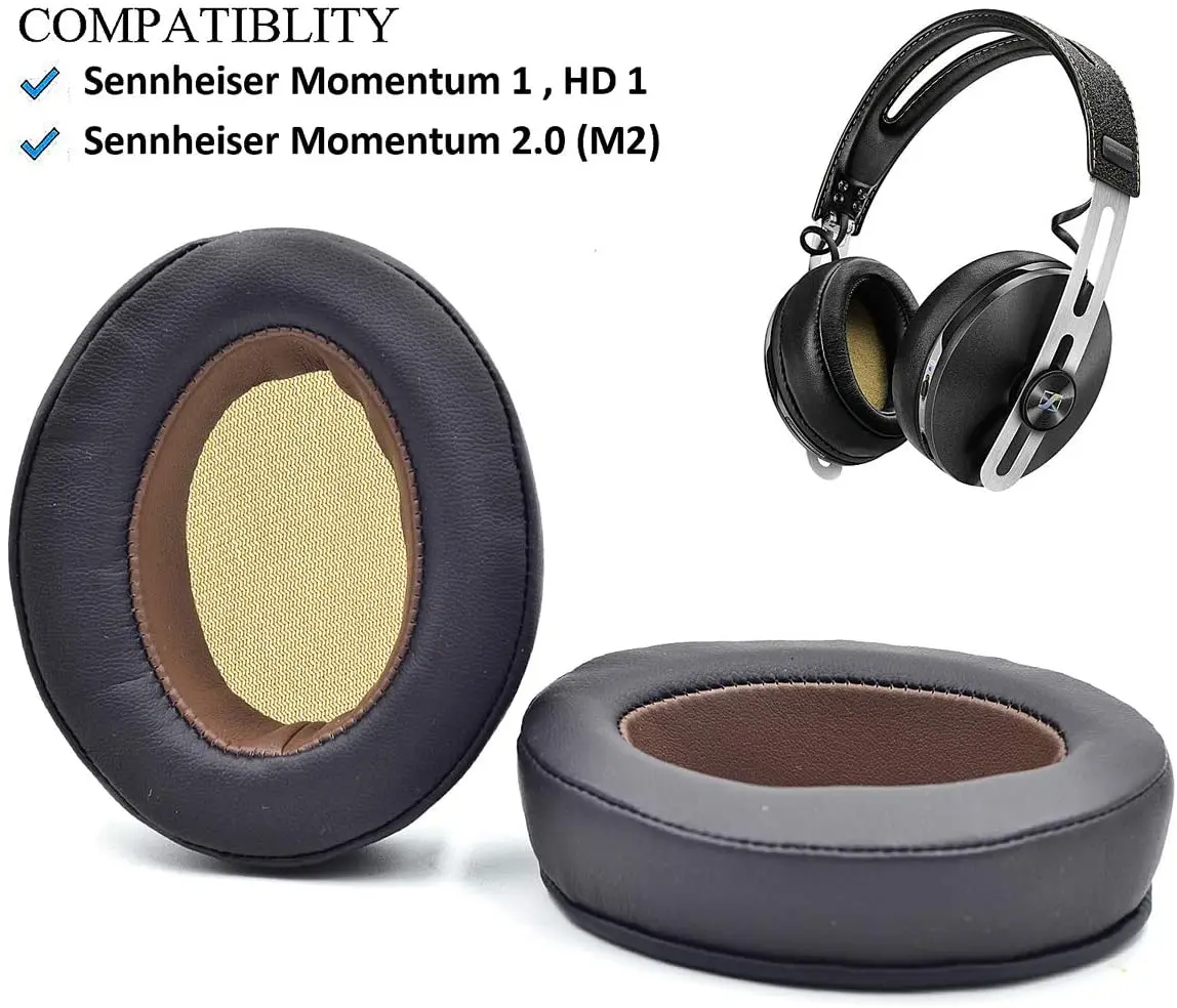 Momentum 2.0 Replacement Earpads Black Ear Pads Cushion Compatible with Sennheiser Momentum 2.0 (M2)Wireless Over Ear Headphones
