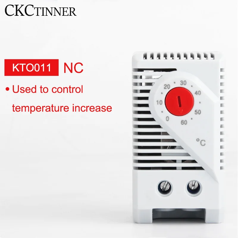 1pcs Cabinet Mini Thermostat KTO011 KTS011 ZRO011 Normally Open/Normally Closed  Compact Mechanical Temperature Controller