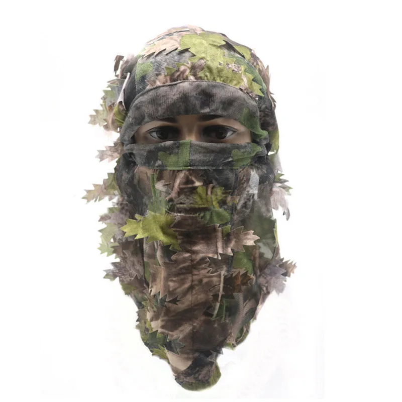 3D Camouflage passamontagna Full Face Mask Wargame ciclismo caccia Army Bike Military Helmet Liner Tactical Airsoft Cap