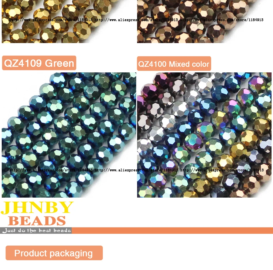 100 Stück 4 mm facettierte runde österreichische Kristallplattierte Farbe lose Perlen für Schmuckherstellung DIY Armbänder Halskette Zubehör – Detail 36