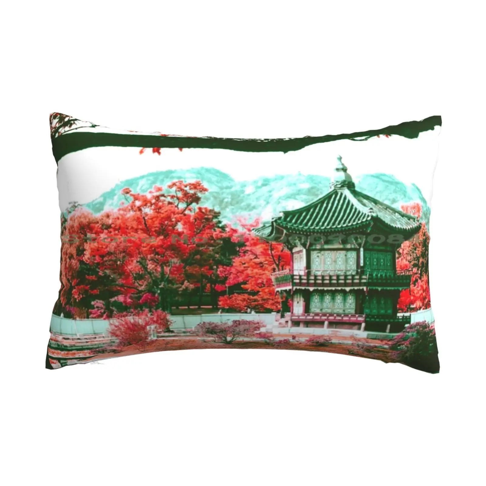 Gyeongbokgung , Seoul , South Korea Pillow Case 20x30 50*75 Sofa Bedroom Ahhcoo Sault Salty Lick Swallow Pretzels Street Food