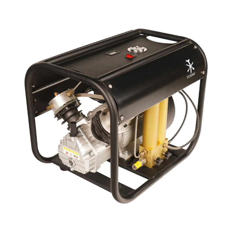 30MPA PCP Air Compressor Double Cylinder High Pressure with Double Filter Oil Water Separator for Tank Diving Air Rifle Gun M042