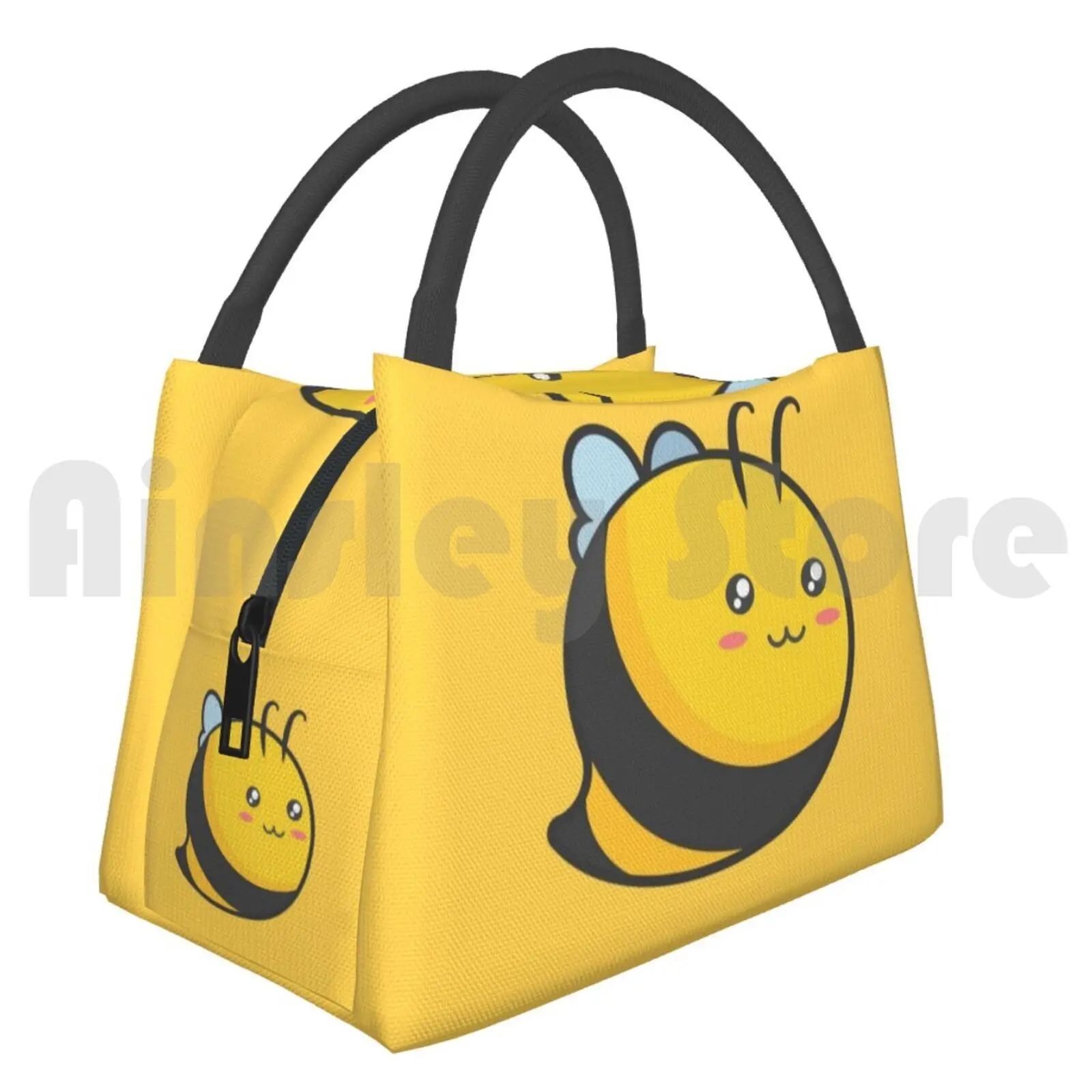 

Cooler Lunch Bag Picnic Bag Bumble-Boo ( Yellow ) Bee Bees Bumblebee Bumble Honey Animal Wild Animals Cute Chibi Kawaii