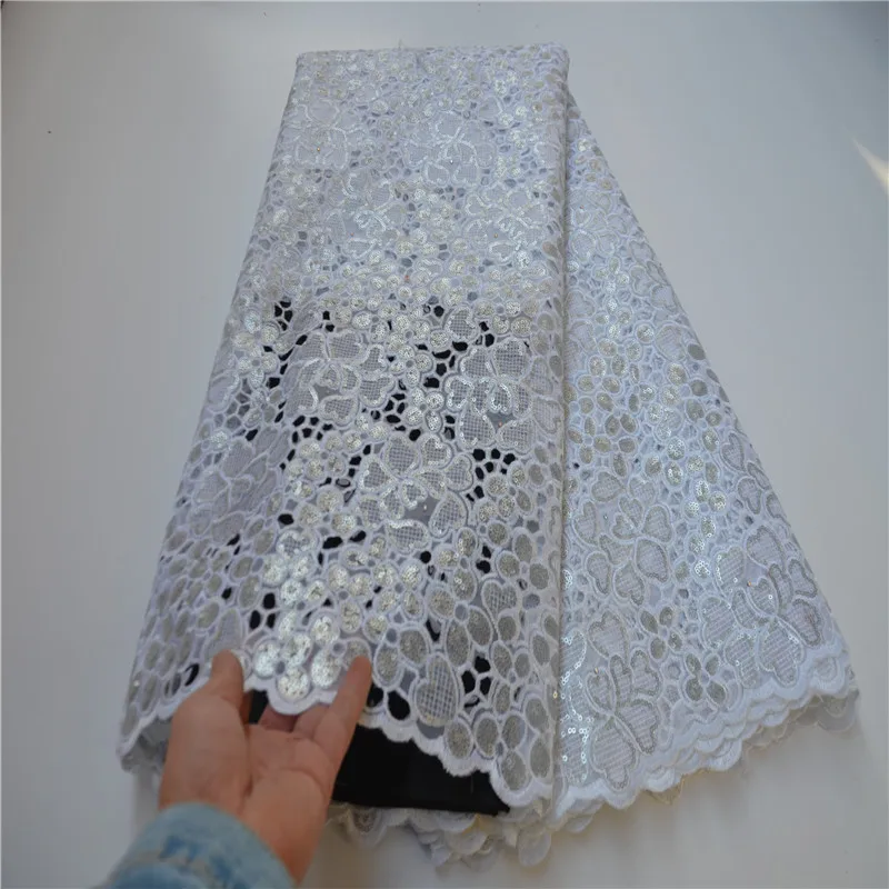 African Organza Lace Fabric for Dress, Nigerian French Sequins, High Quality, New Arrival, 2024, OP876