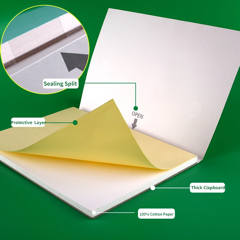 100% cotone di Grandi Dimensioni 300g di Cotone di Carta di Pasta di 20 Lenzuola Acquerello Libro Carta di Trasferimento Per Artista Pittura Dipinta A Mano