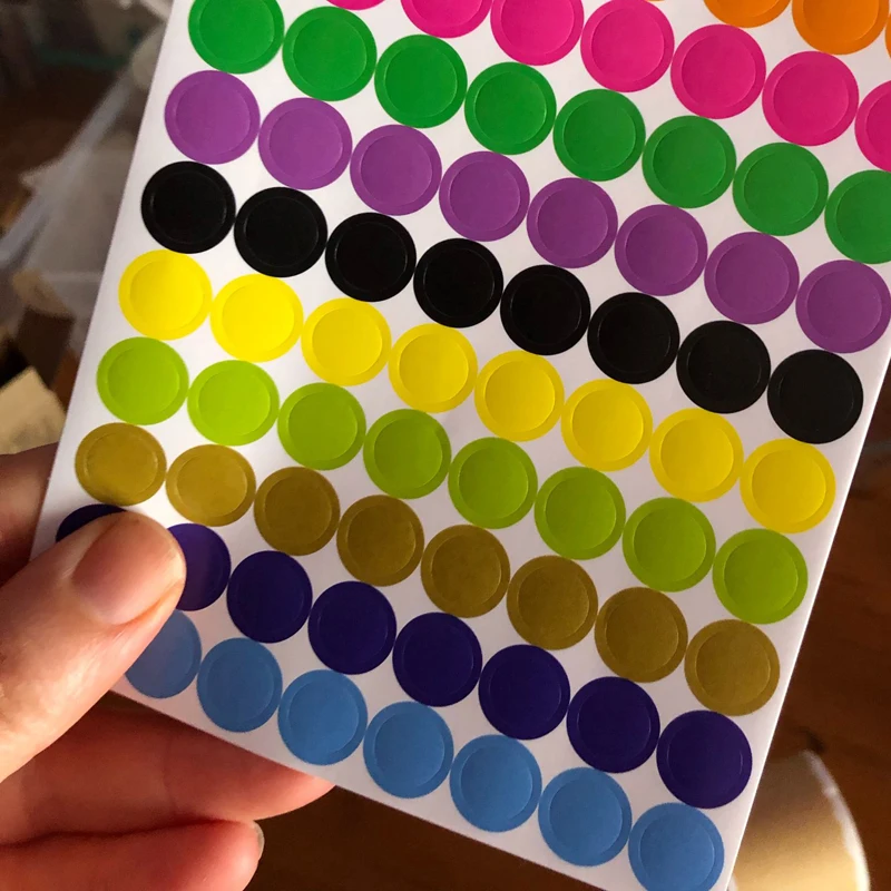 6/8/10/20mm Colored Dot Stickers Round Circles Sealing Sticker Paper Labels Adhesive Package Label Party Decoration