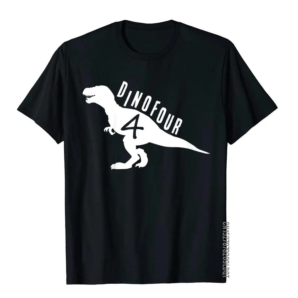 Kids 4th Birthday Shirt - Four Year Old Boys Dinosaur Dinofour T-Shirt T Shirts Cool Coupons Men Tops Tees Print Cotton