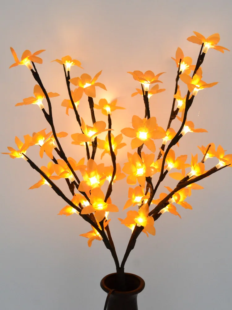 3V AdaptorType Blossom Forsytia Flower Branch Light 20\