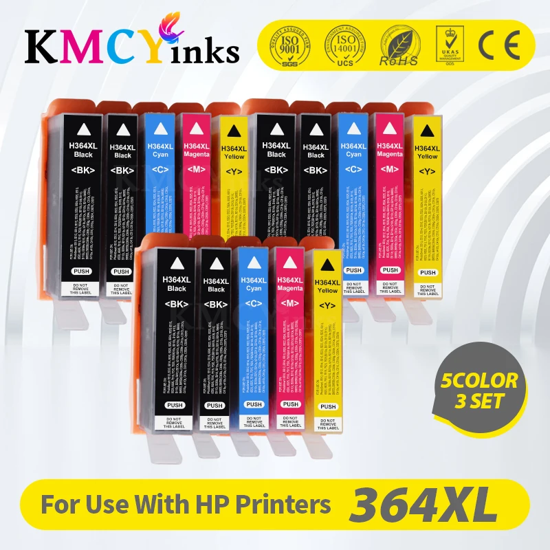 KMCYinks Compatible Ink Cartridge Replacement For HP 364 XL Photosmart 5510 5515 5520 7520 B109a 6510 Deskjet 3070A 7510 Printer