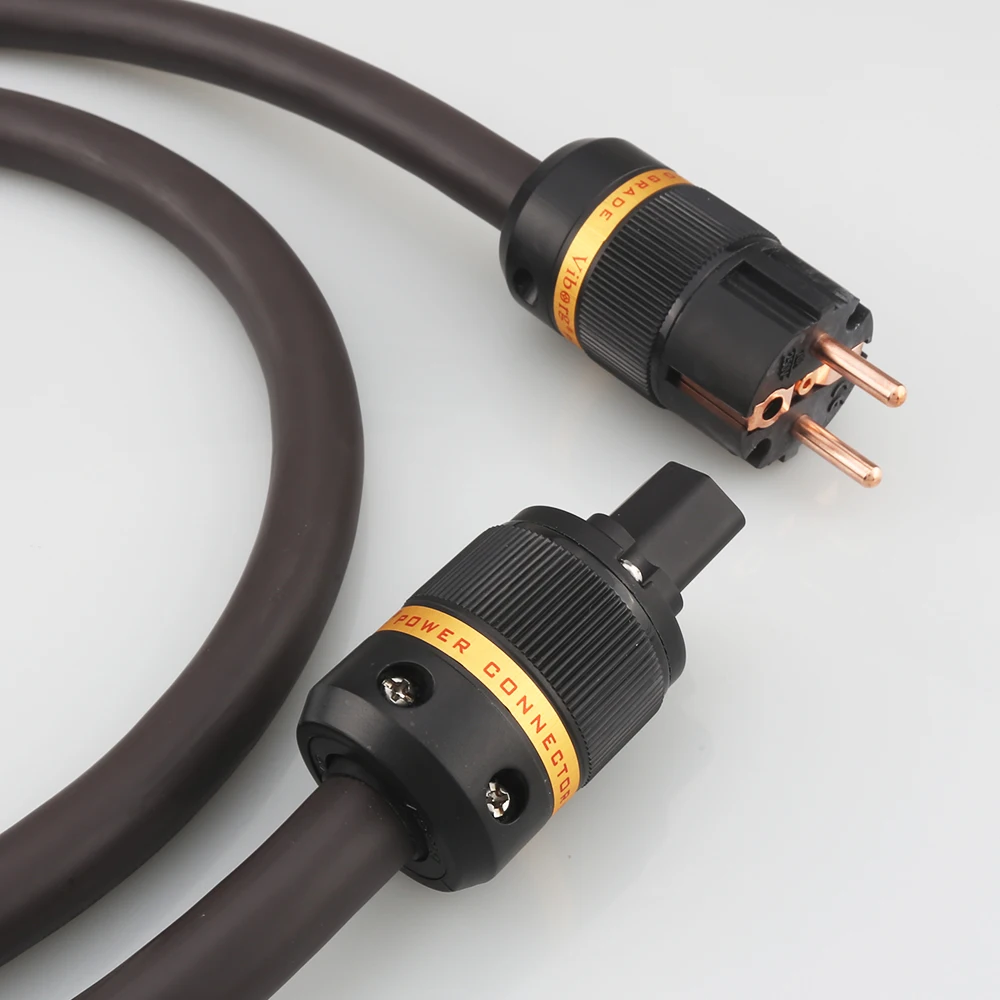 Viborg VP1606 High-End AC EU Standard to IEC Power Cable Pure Copper Schuko Mains HIFI Extension Cable Viborg VP1606 High-End AC