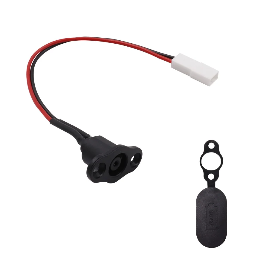 Power Charger Charging Line Interface Cap for Xiaomi Mijia M365 Electric Scooter with Red Black Rubber Cover