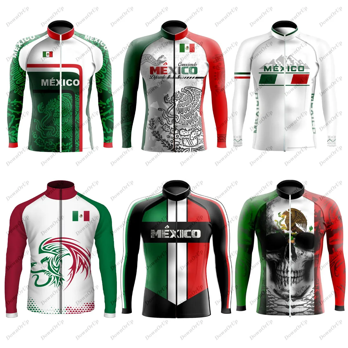 Mexico Men\'s Long Sleeve BIke Cycling Jersey Worn in Three Seasons Maillot Ciclismo Hombre Professional Cycling Clothing