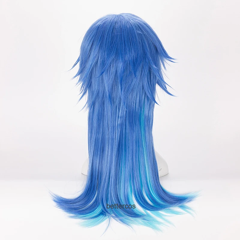 ฆาตกรรมในละครDMMD Seragaki Aobaคอสเพลย์วิกผมสีฟ้าสังเคราะห์ผมวิกผม + หมวกวิกผม