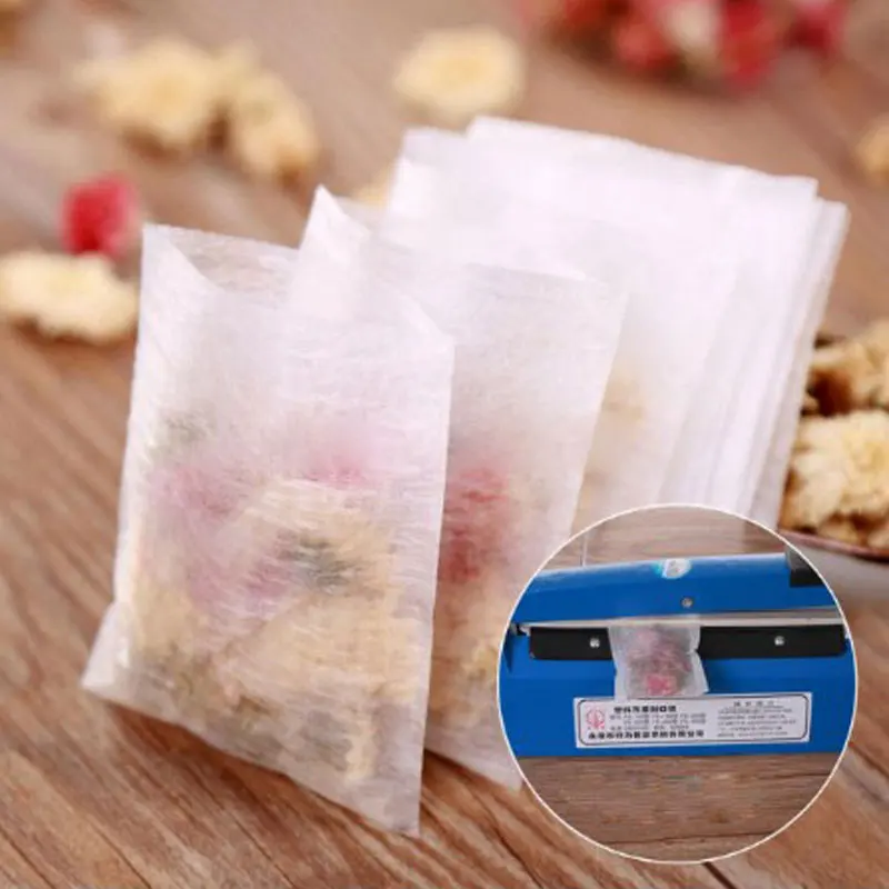 New Environmental Natural Corn Fiber Heat Sealing Tea Bag PLA Biodegraded Tea Filter Empty Bags Safe and Non-toxic 1000pcs/lot